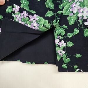 Talbots Skirts Talbots Oprah Magazine Size 4 Pencil Skirt Black Floral Garden Preppy Cotton